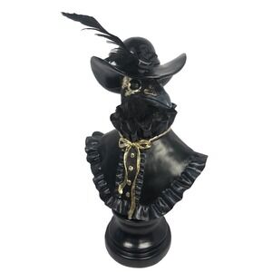 Hallow's Eve Raven Bust LED Light Up Eyes Gothic Victorian Halloween Decor 16.5